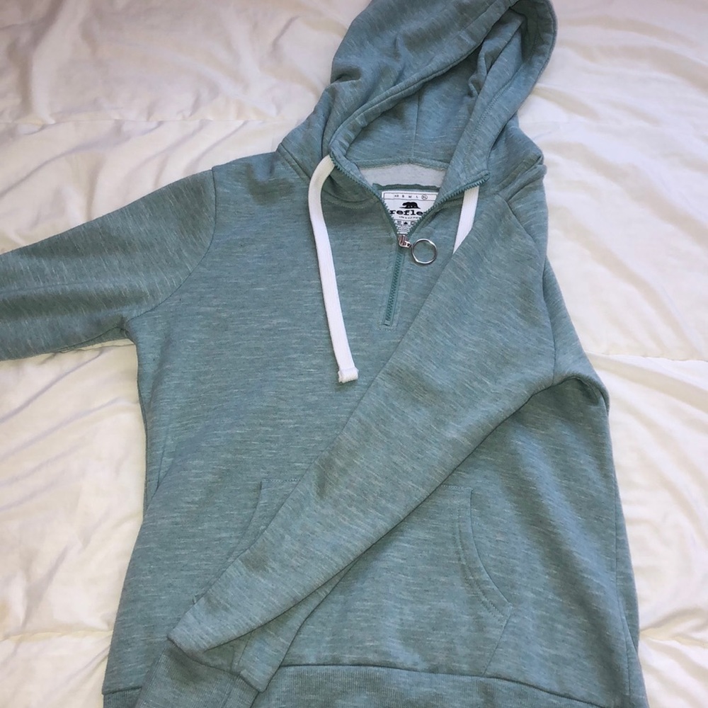 Reflex fleece light teal hoodie